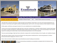 Tablet Screenshot of frametech.co.za